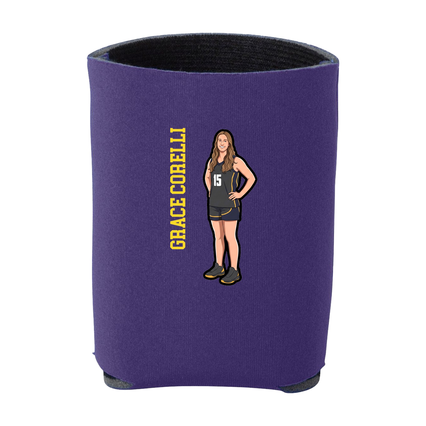 Can Holder — Name Vertical in Purple