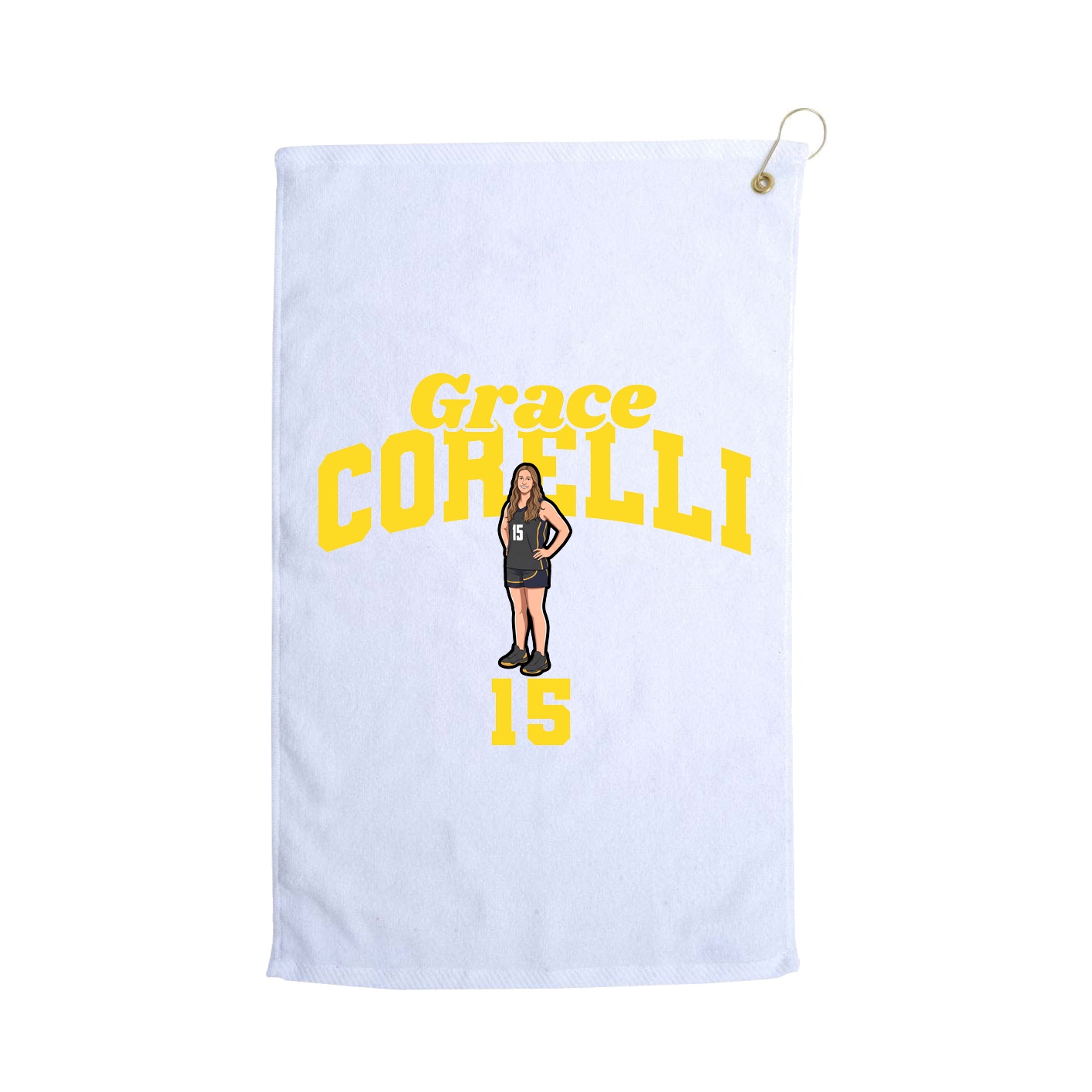 Golf Towel — Signature Arch in White