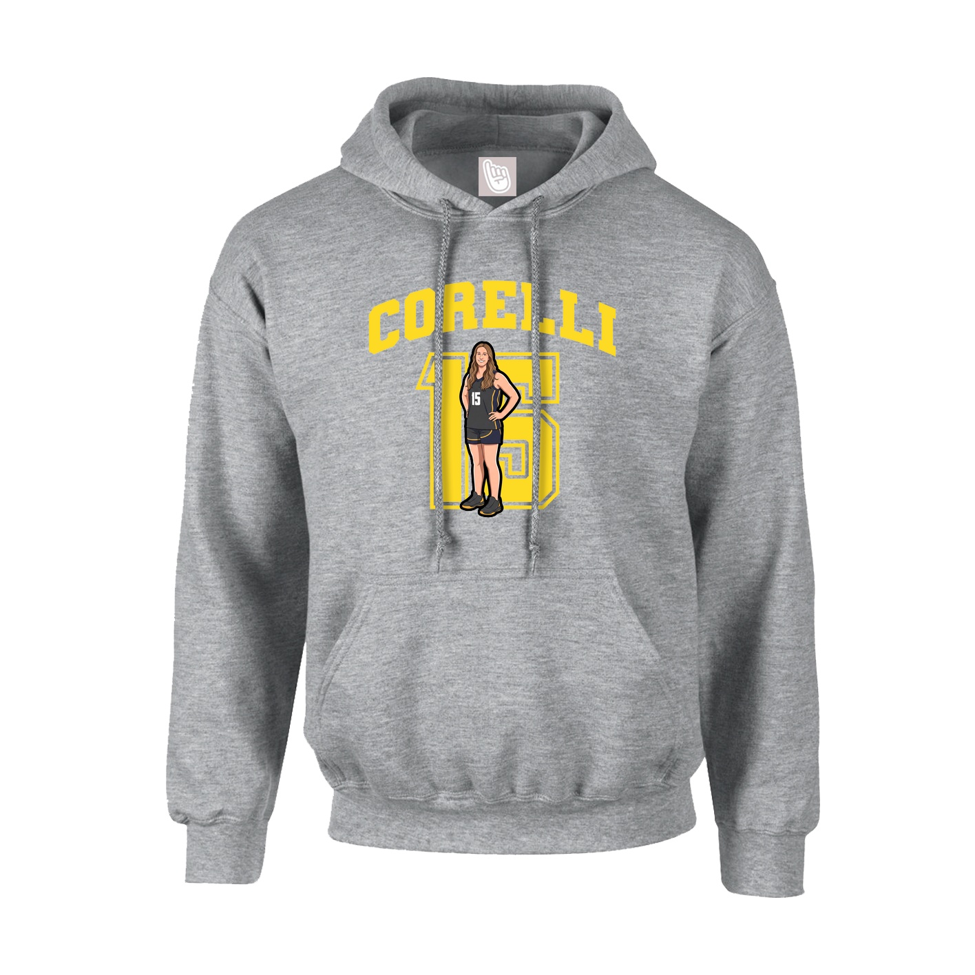Hoodie — Number in Grey