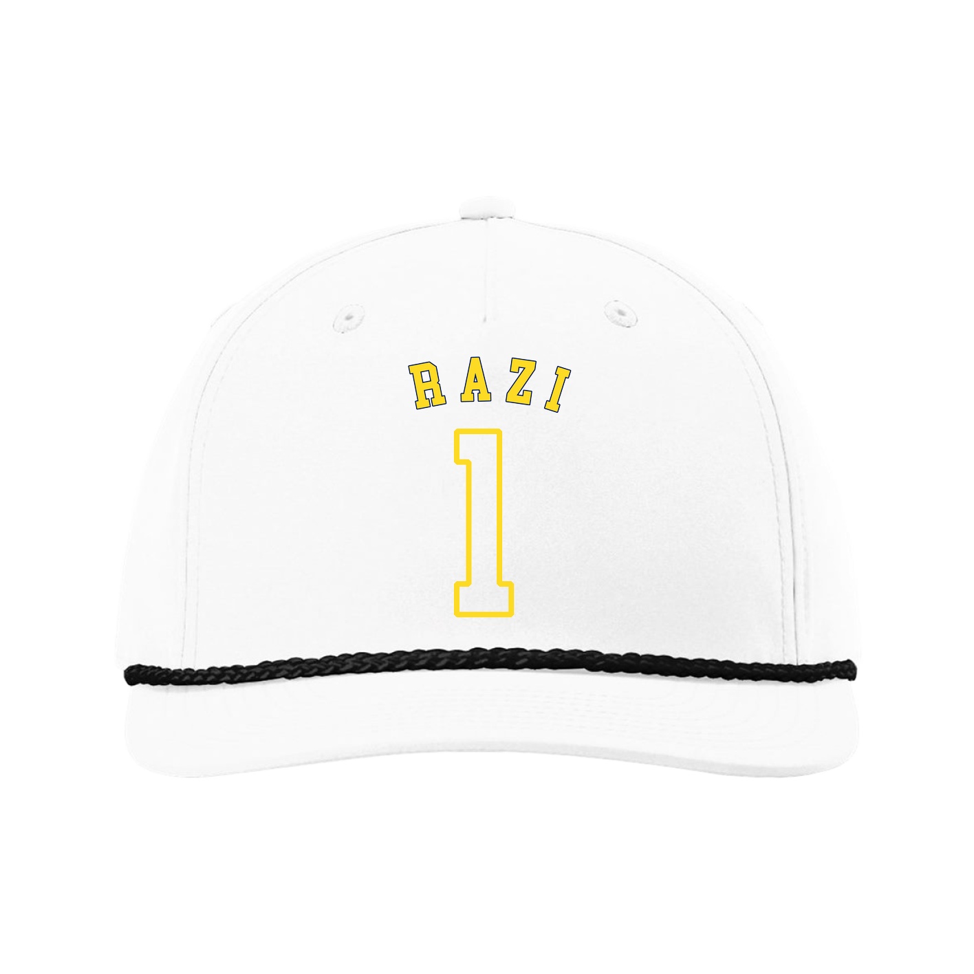 Five-Panel Classic Rope Cap — Shirsey Arch in White