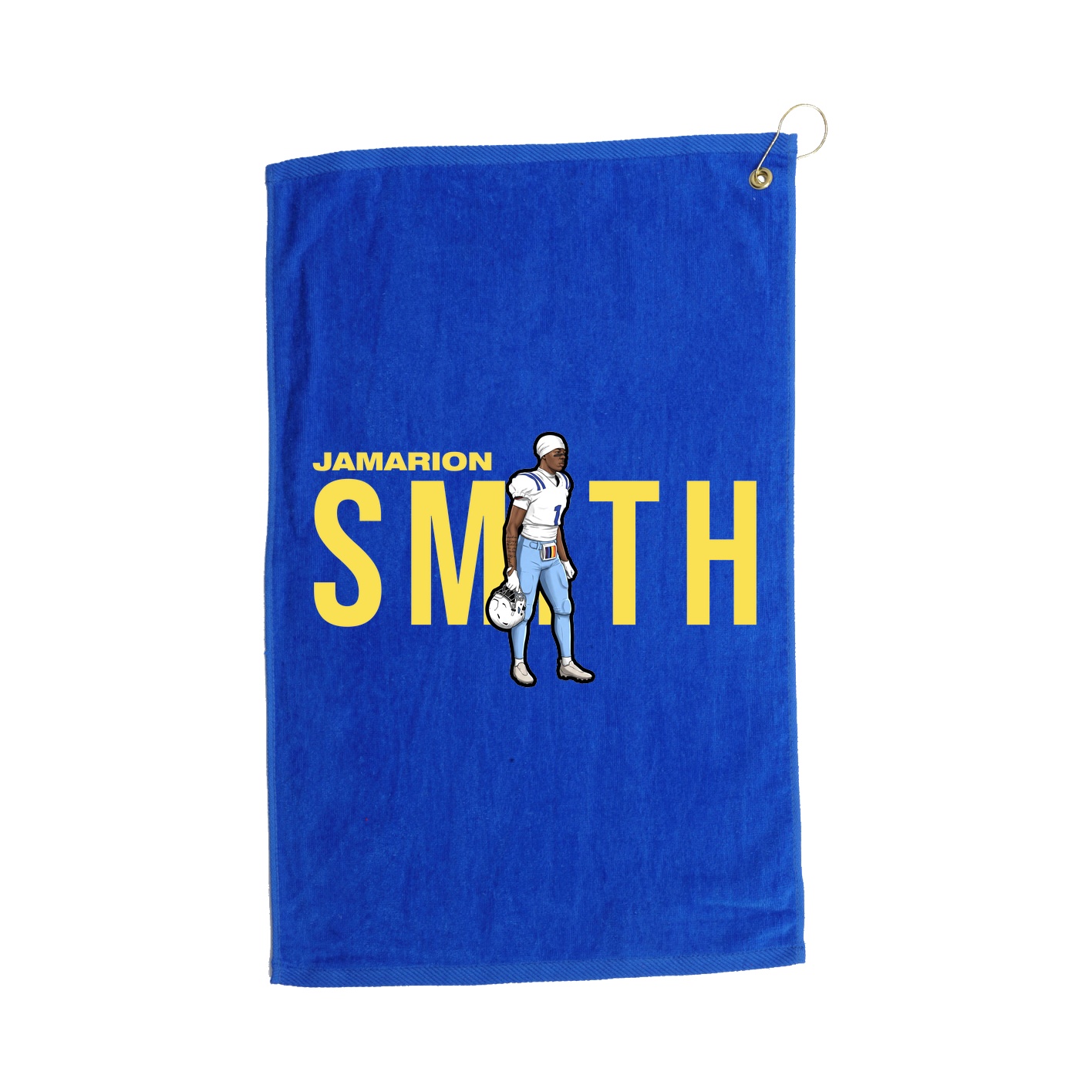 Golf Towel — Player Name in Royal