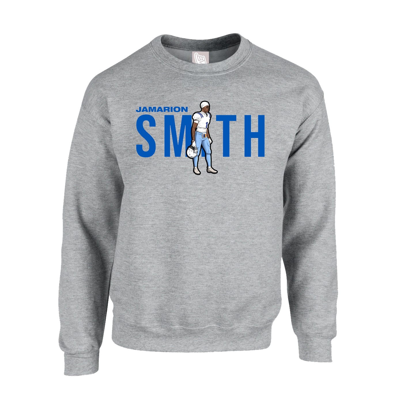 Fleece Crew — Player Name in Grey