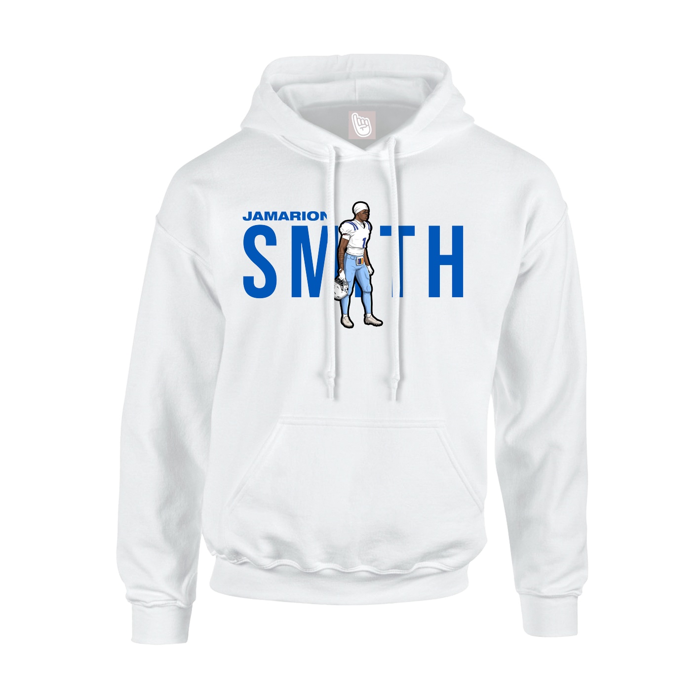 Youth Hoodie — Player Name in White