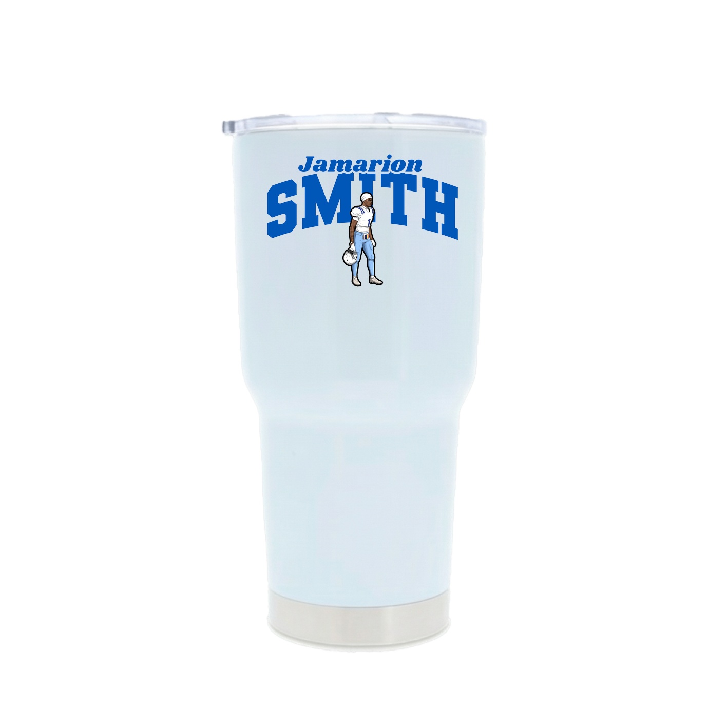30oz Stainless Steel Tumbler — Signature Arch in White
