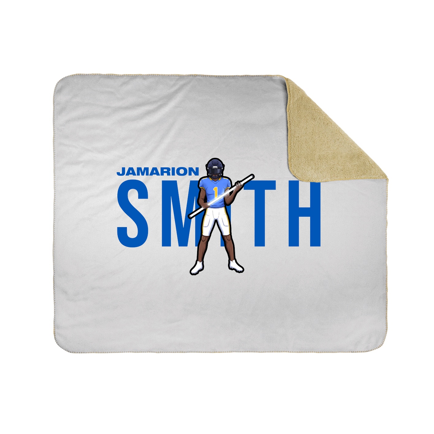 Throw Blanket — Player Name in White