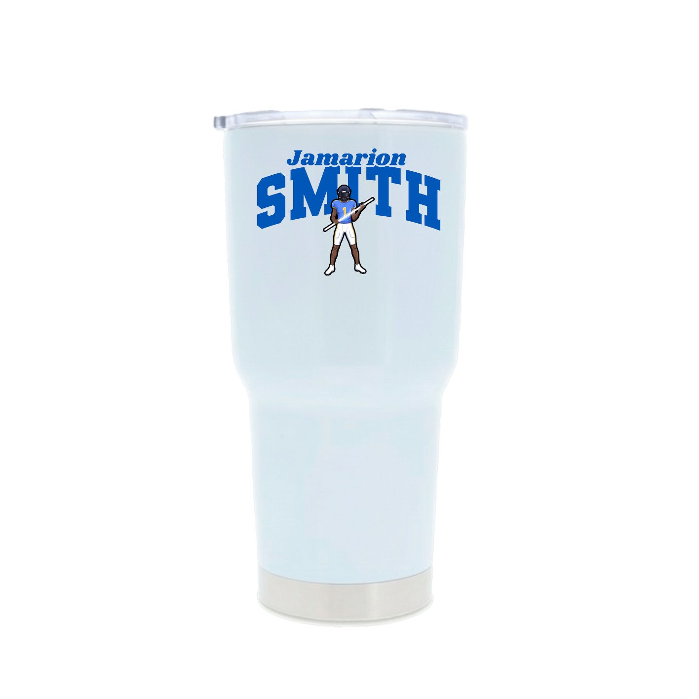 30oz Stainless Steel Tumbler — Signature Arch in White