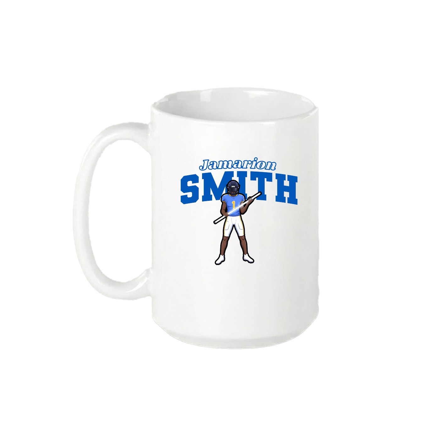 15oz Coffee Mug — Name Arch in White
