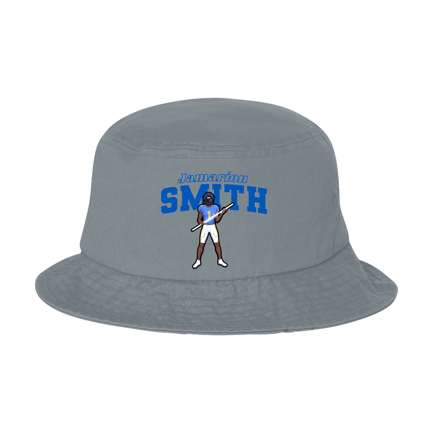 Bucket Cap — Name Arch in Grey
