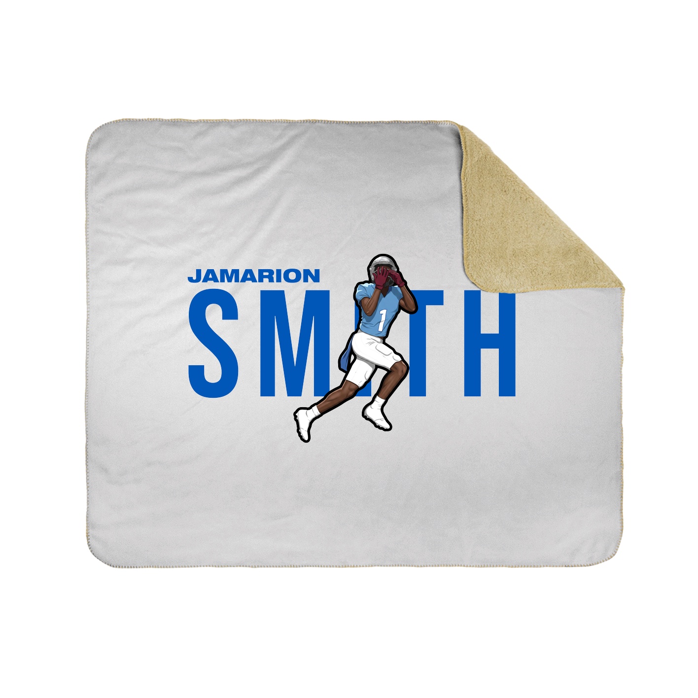 Throw Blanket — Player Name in White