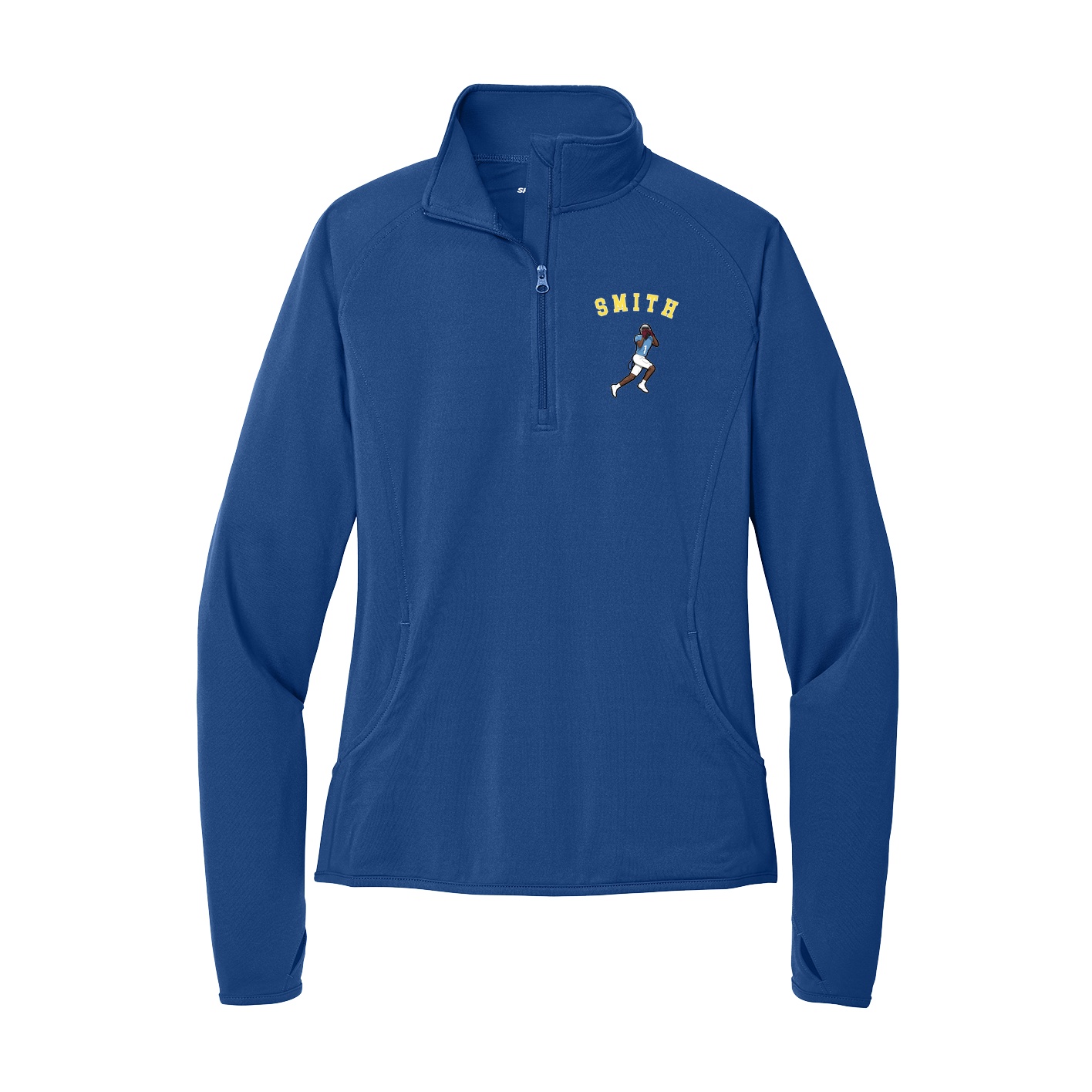 Women's Q-Zip Pullover — Shirsey Arch in Royal