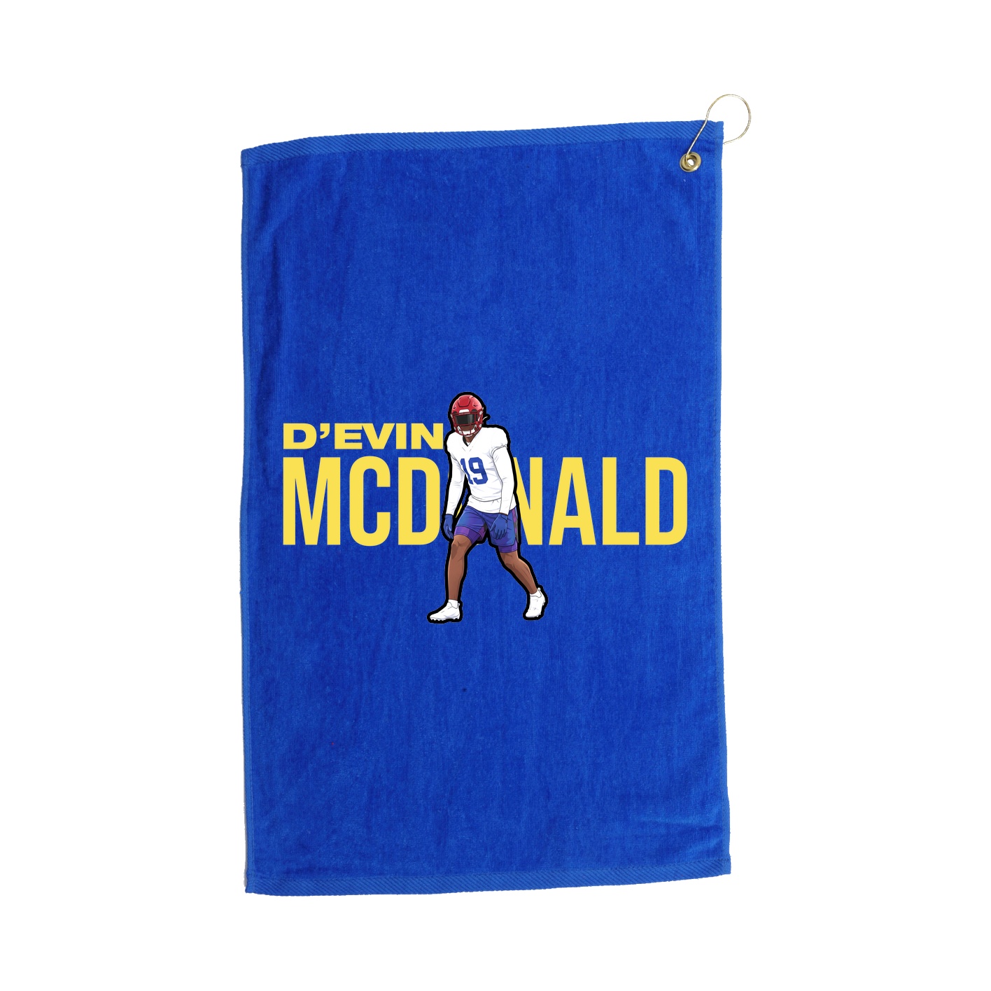 Golf Towel — Player Name in Royal
