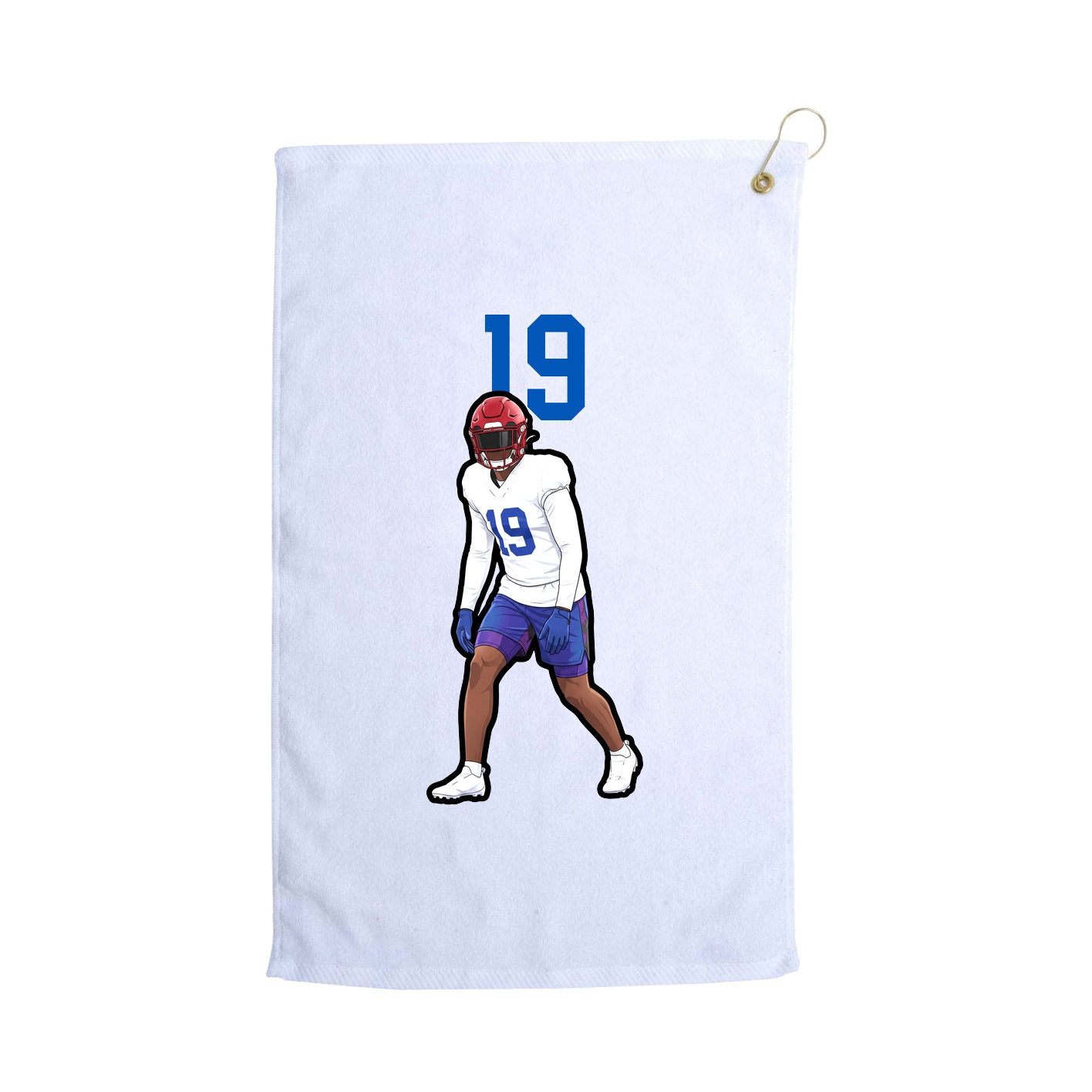Golf Towel — Number Top in White