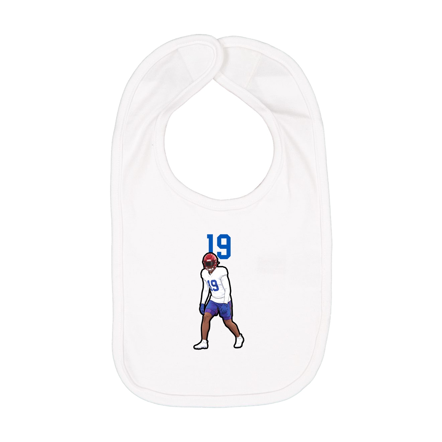 Infant Bib — Number Top in White