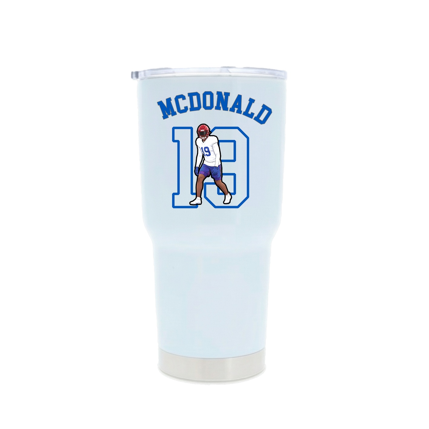 30oz Stainless Steel Tumbler — Shirsey Arch in White