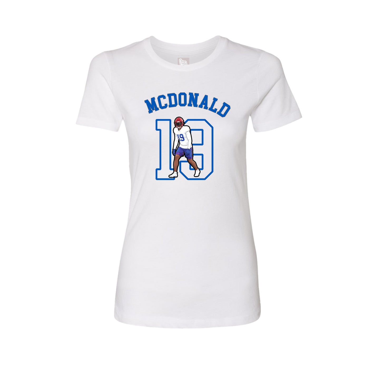 Fitted Women's Tee — Shirsey Arch in White