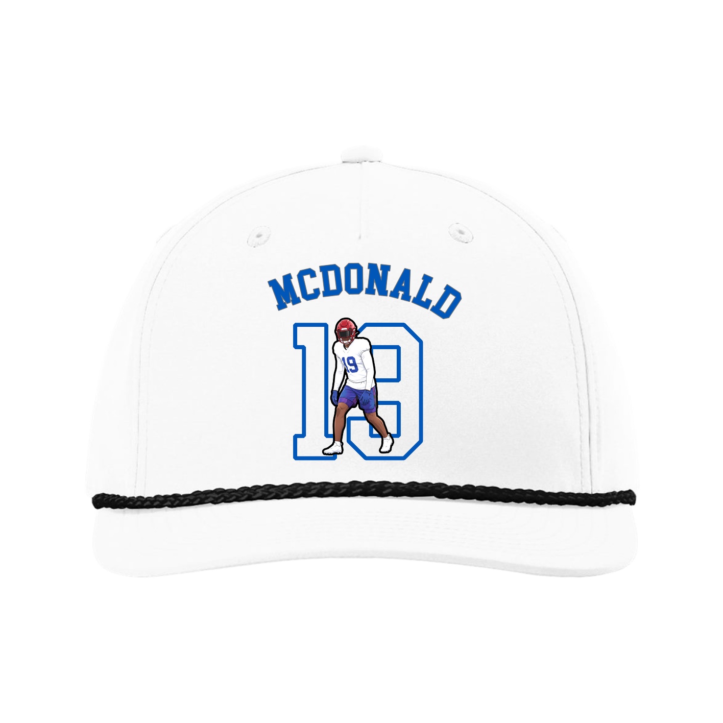 Five-Panel Classic Rope Cap — Shirsey Arch in White