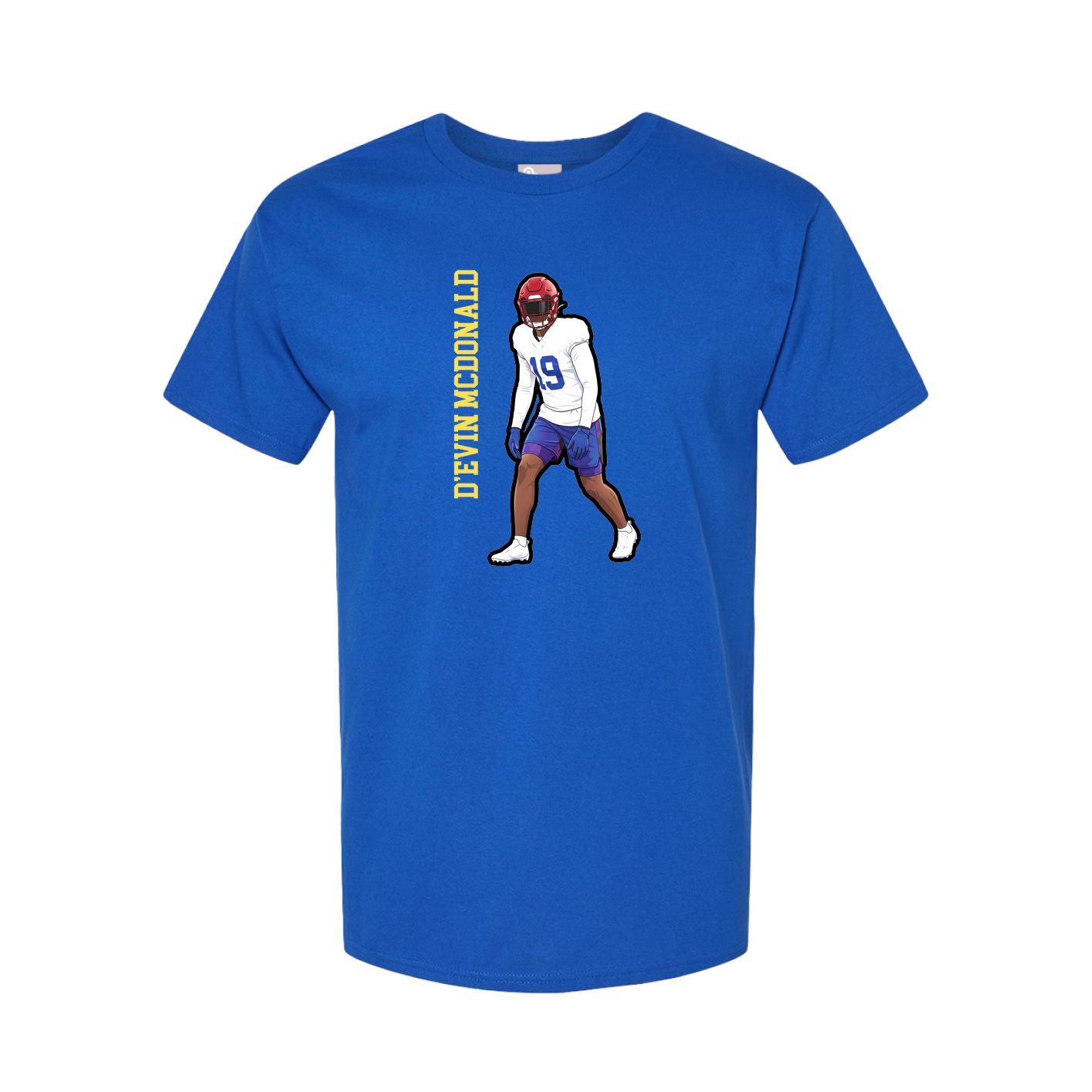Tee — Name Vertical in Royal
