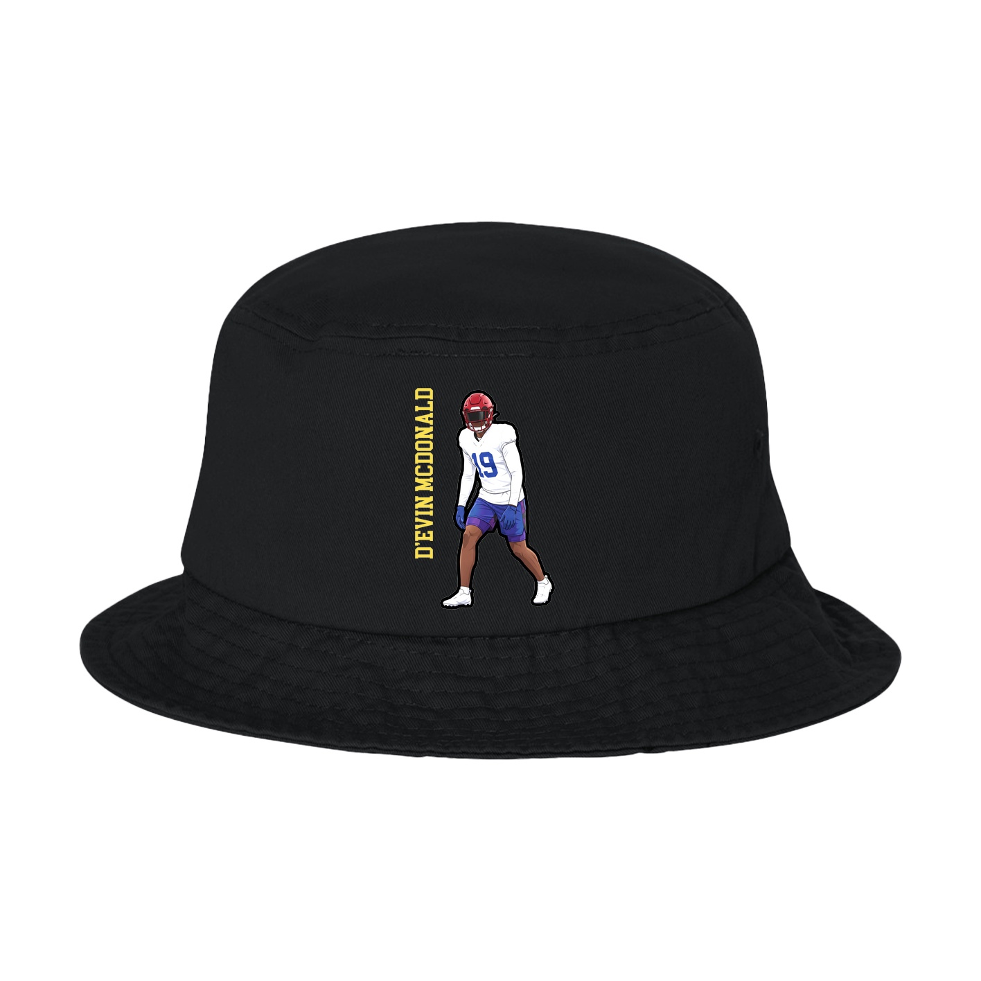 Bucket Cap — Name Vertical in Black