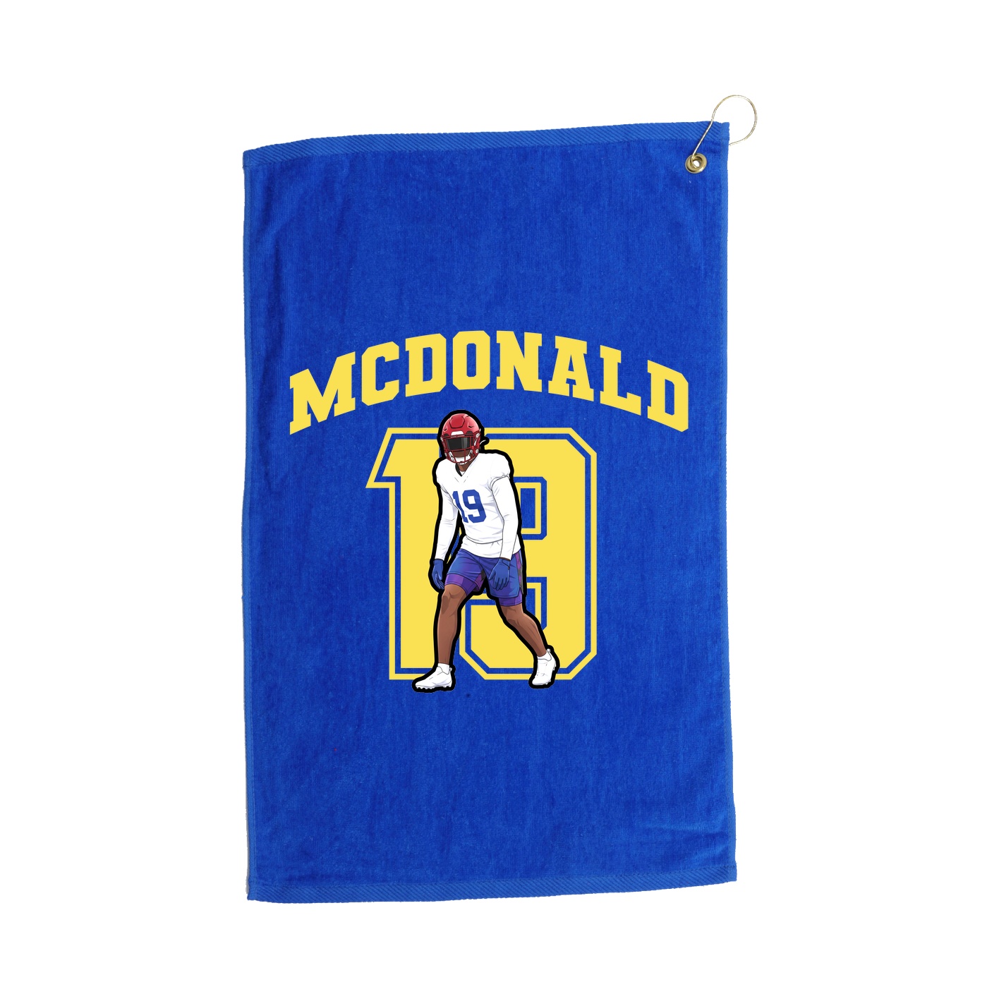 Golf Towel — Number in Royal