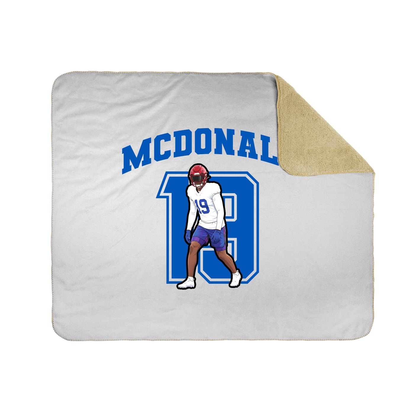 Throw Blanket — Number in White