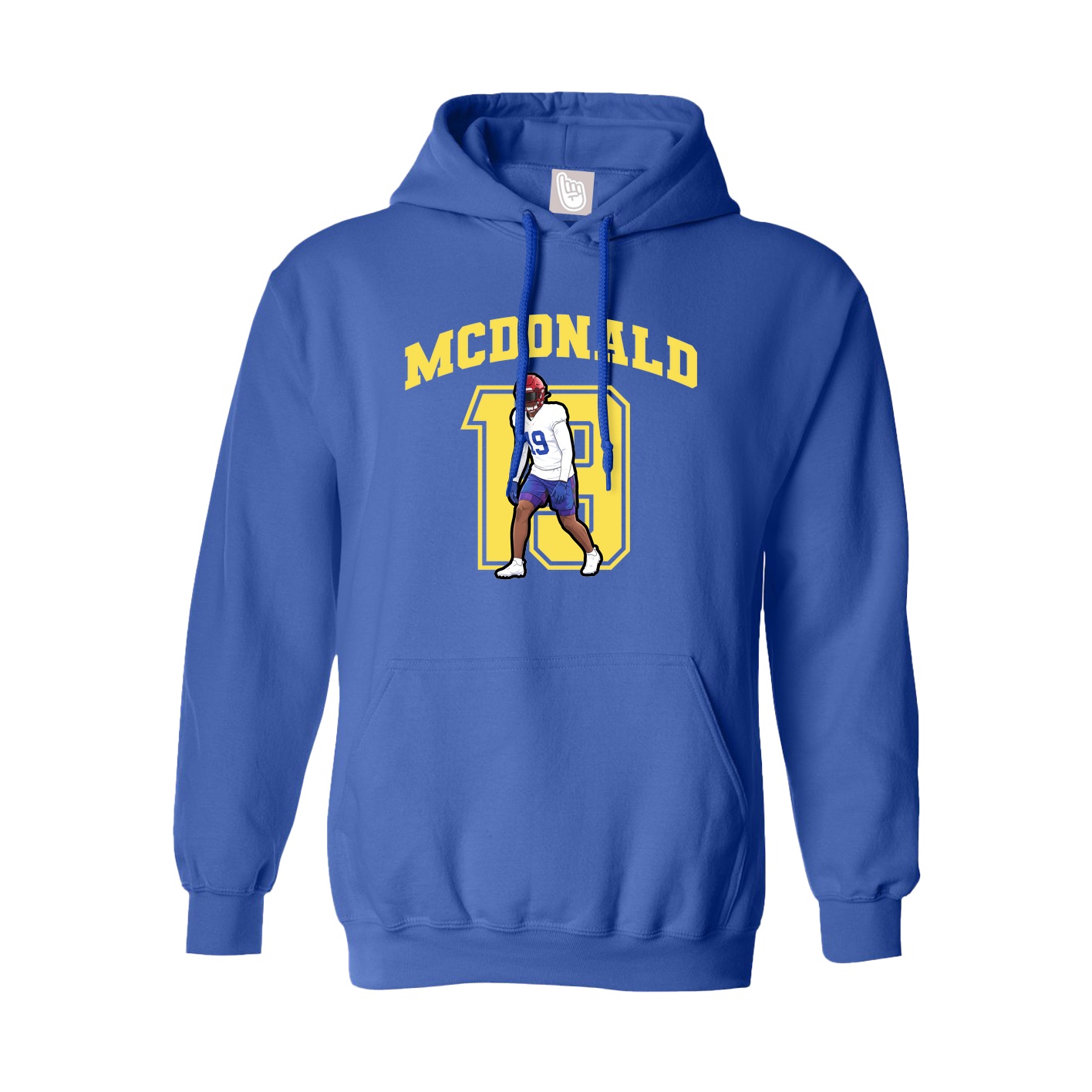 Hoodie — Number in Royal