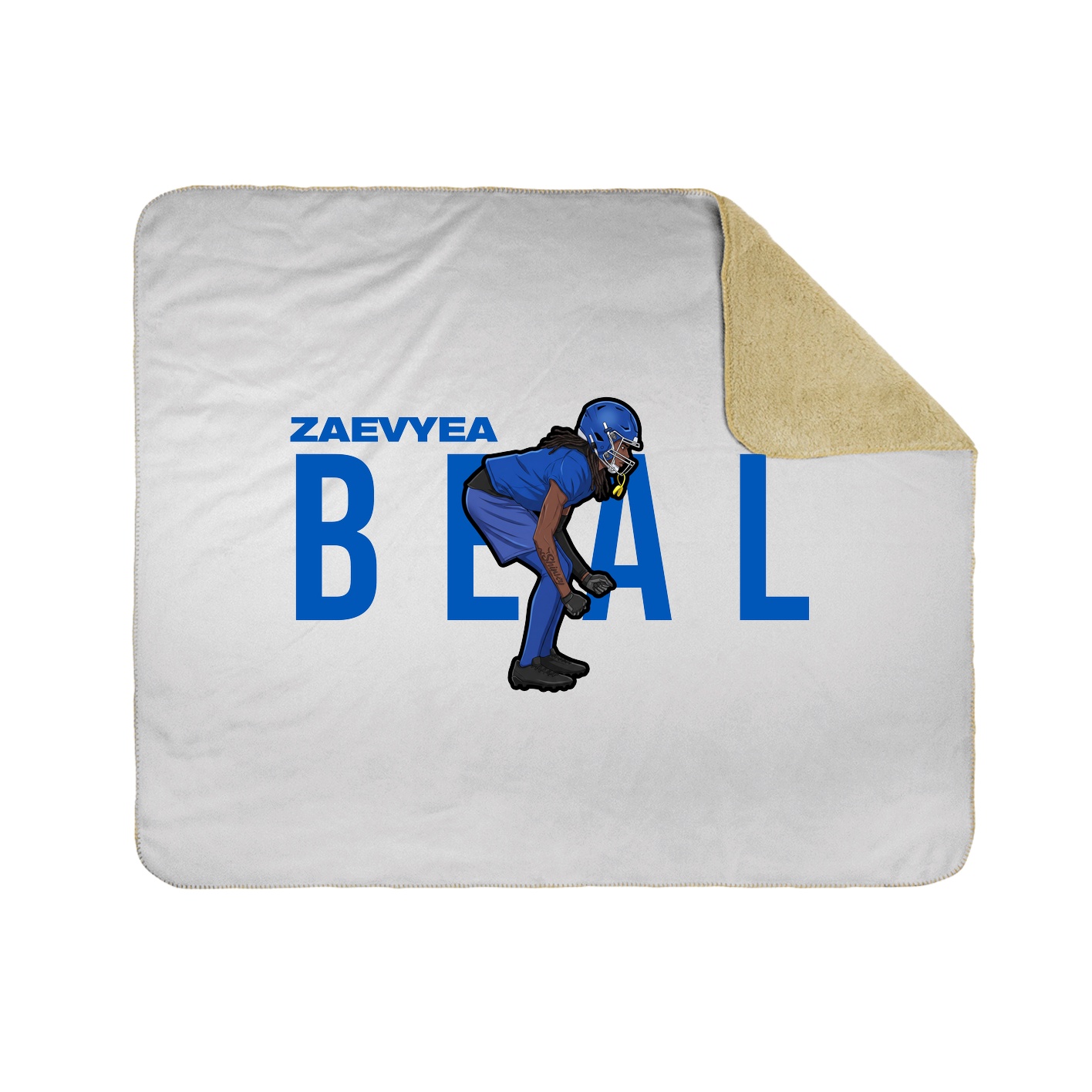 Throw Blanket — Player Name in White