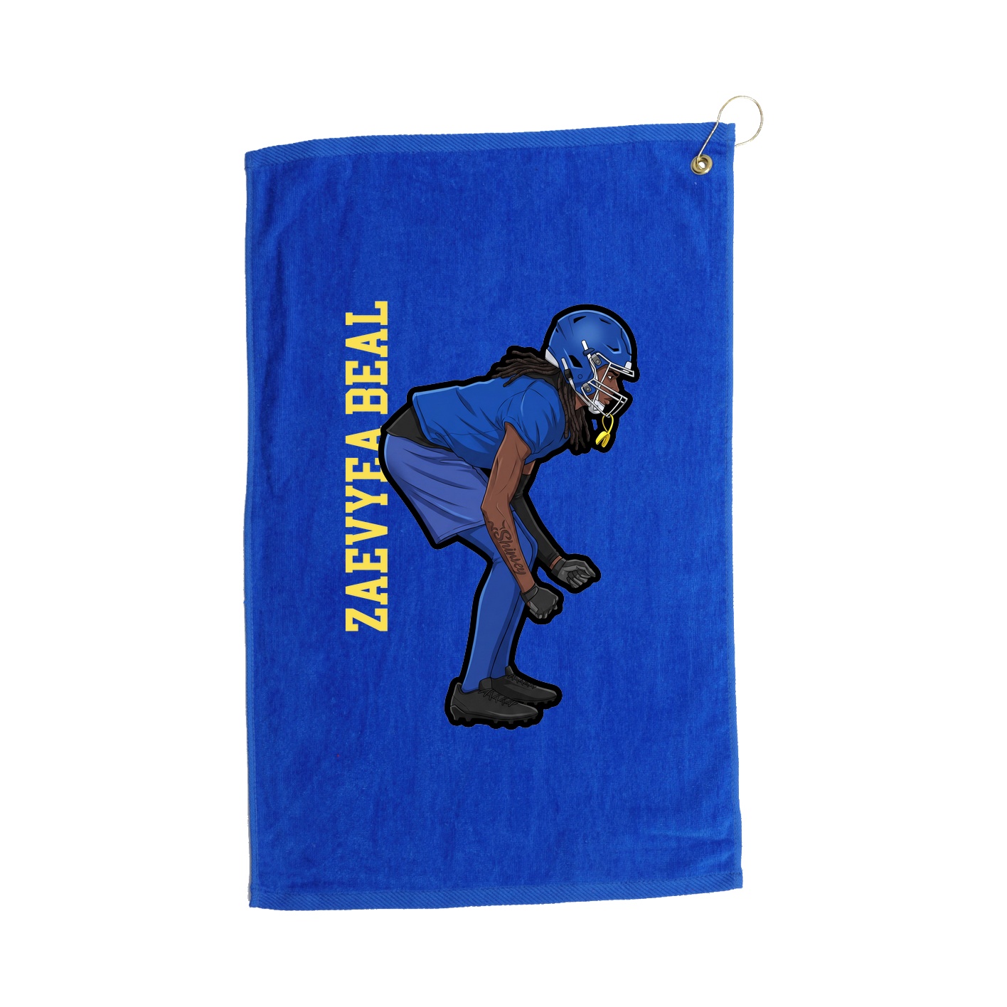 Golf Towel — Name Vertical in Royal