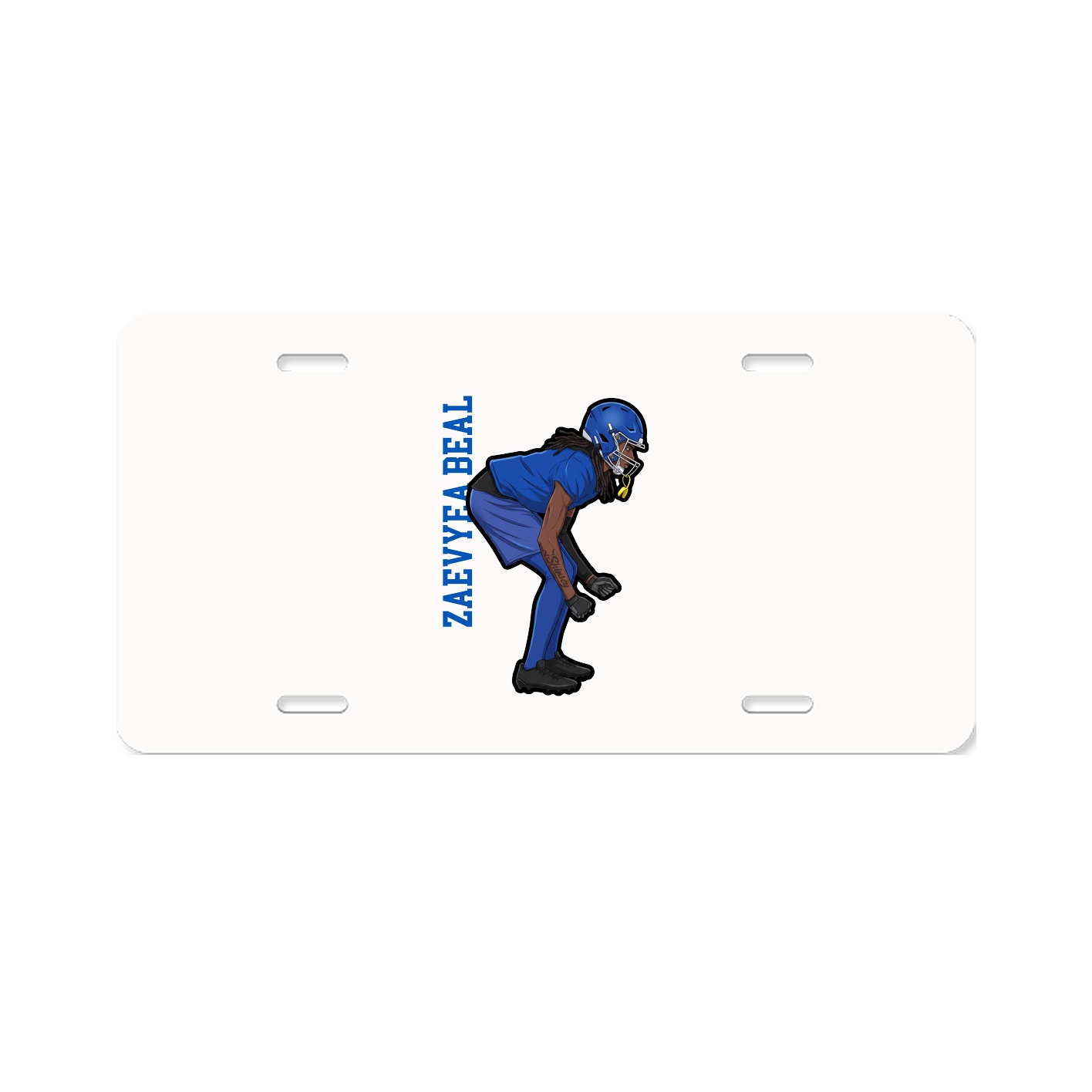 License Plate — Name Vertical in Classic