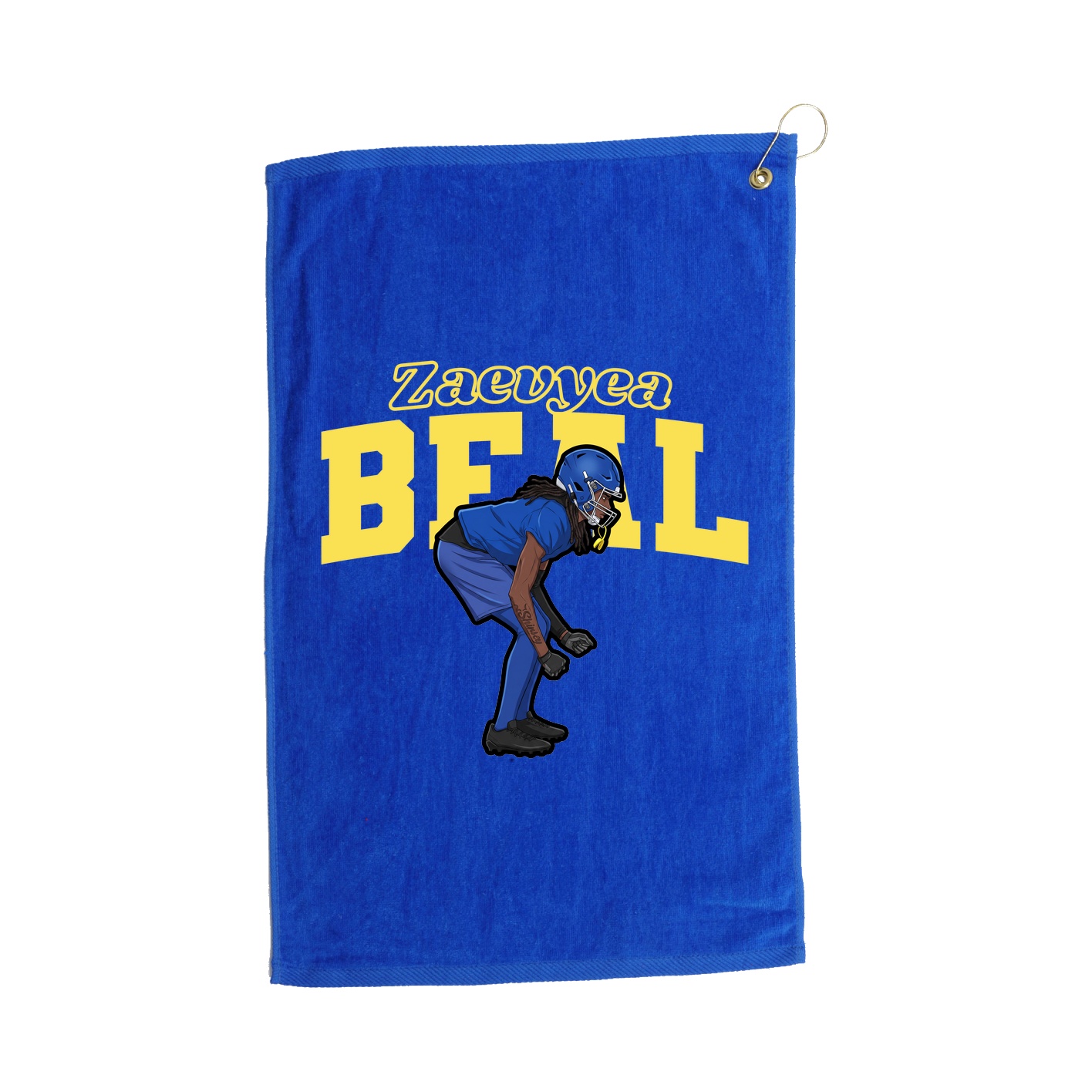 Golf Towel — Name Arch in Royal