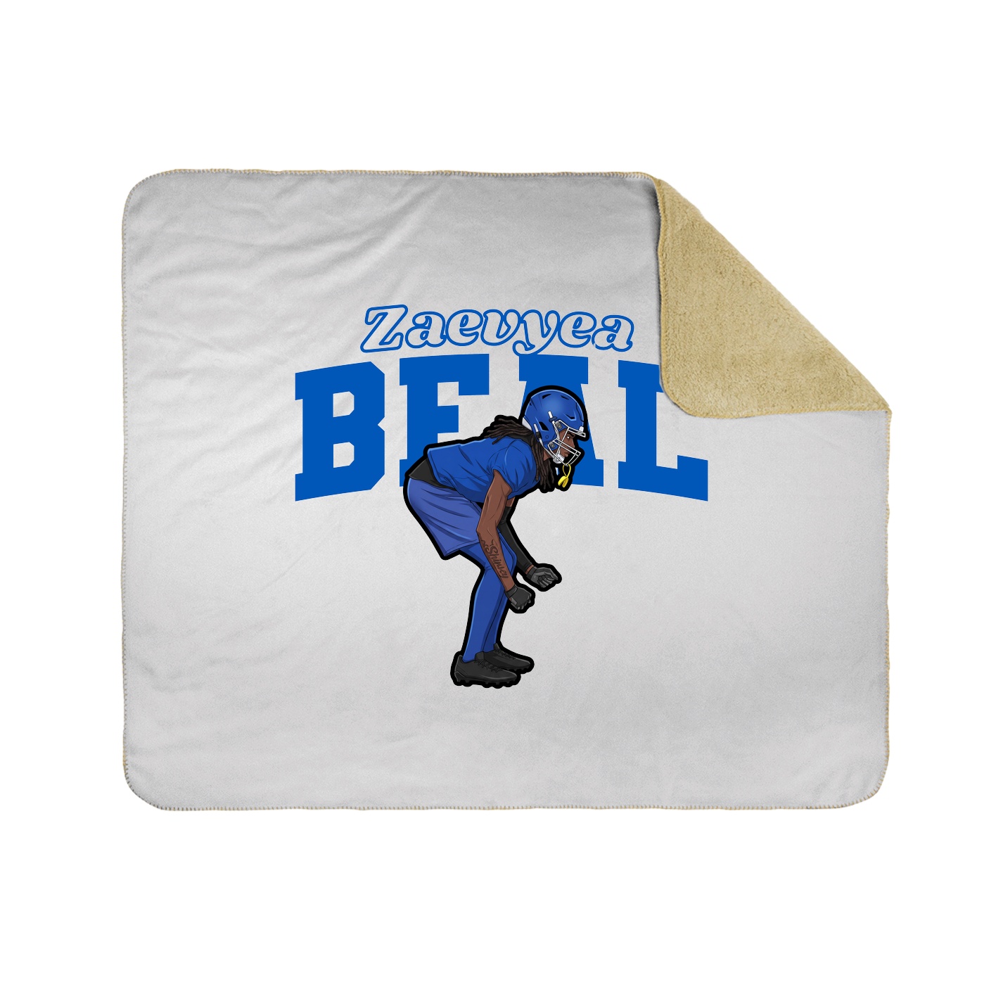 Throw Blanket — Name Arch in White