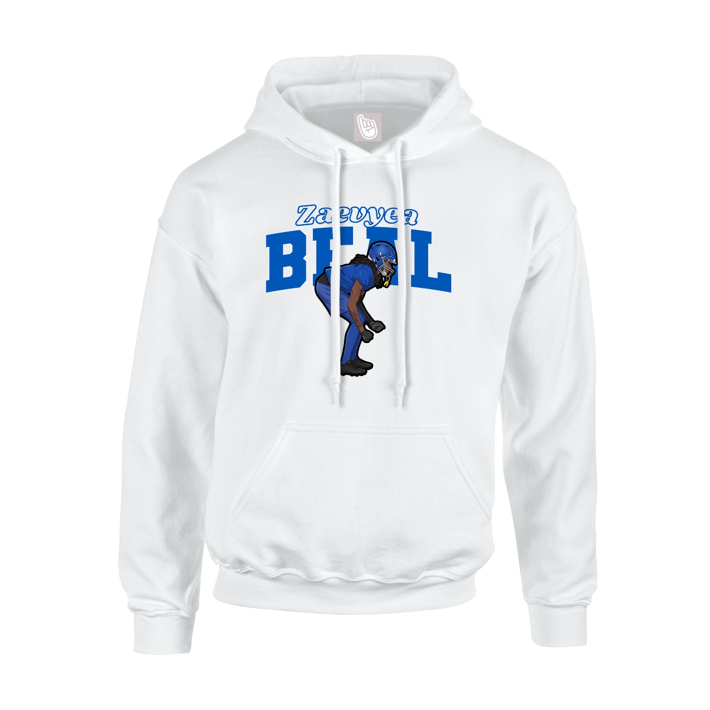 Hoodie — Name Arch in White