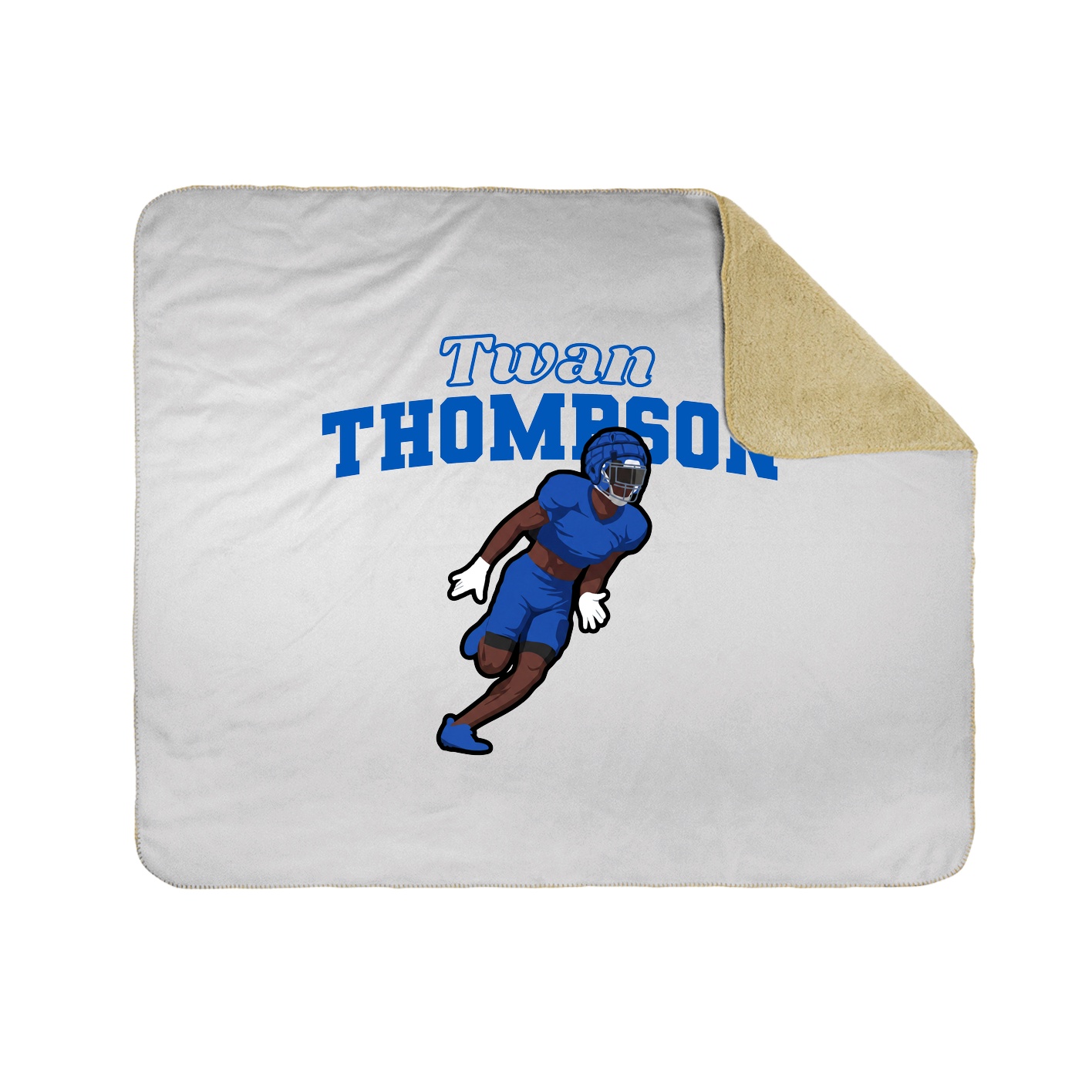 Throw Blanket — Name Arch in White