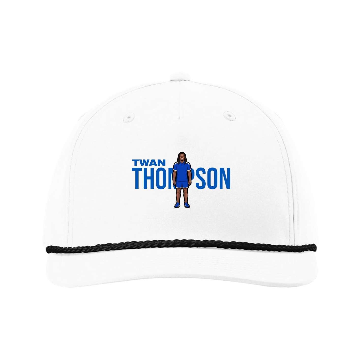 Five-Panel Classic Rope Cap — Player Name in White