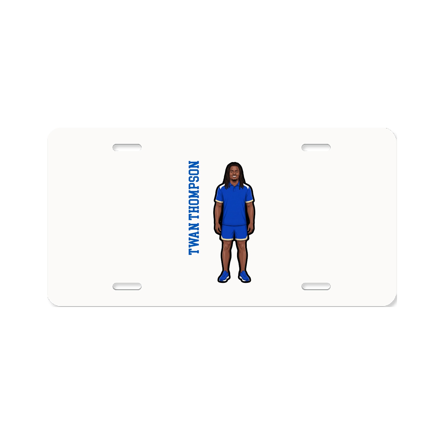 License Plate — Name Vertical in Classic