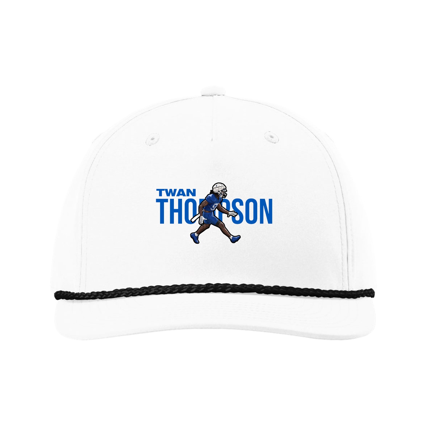 Five-Panel Classic Rope Cap — Player Name in White