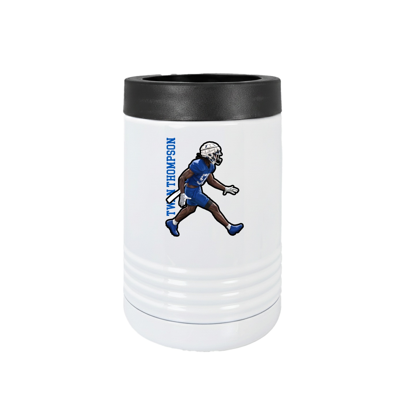 Beverage Holder — Name Vertical in White