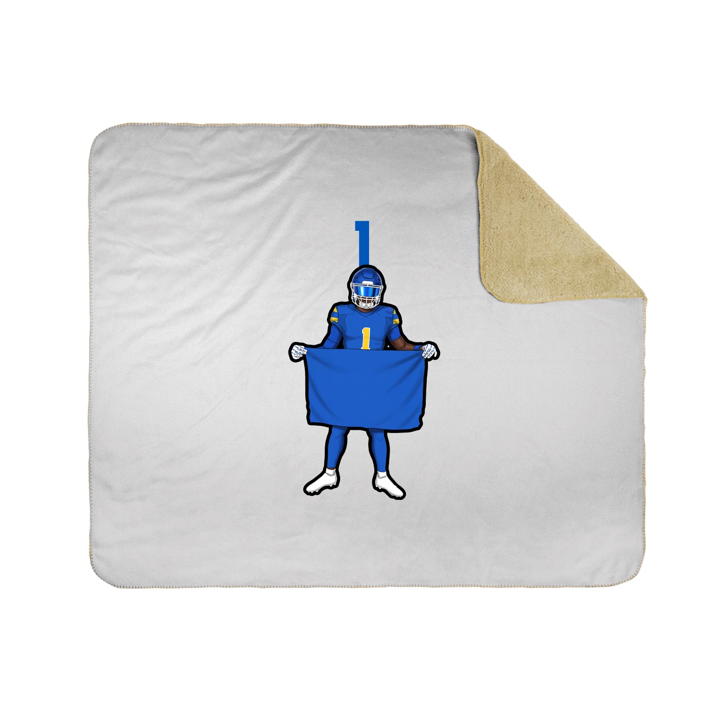Throw Blanket — Number Top in White