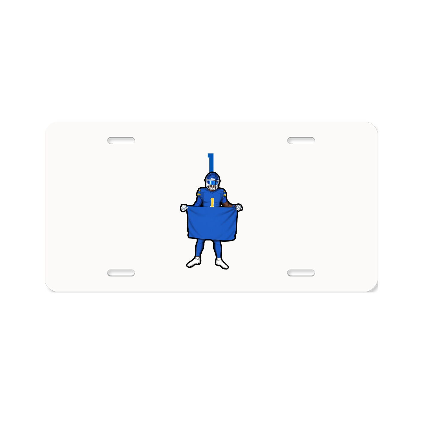 License Plate — Number Top in Classic