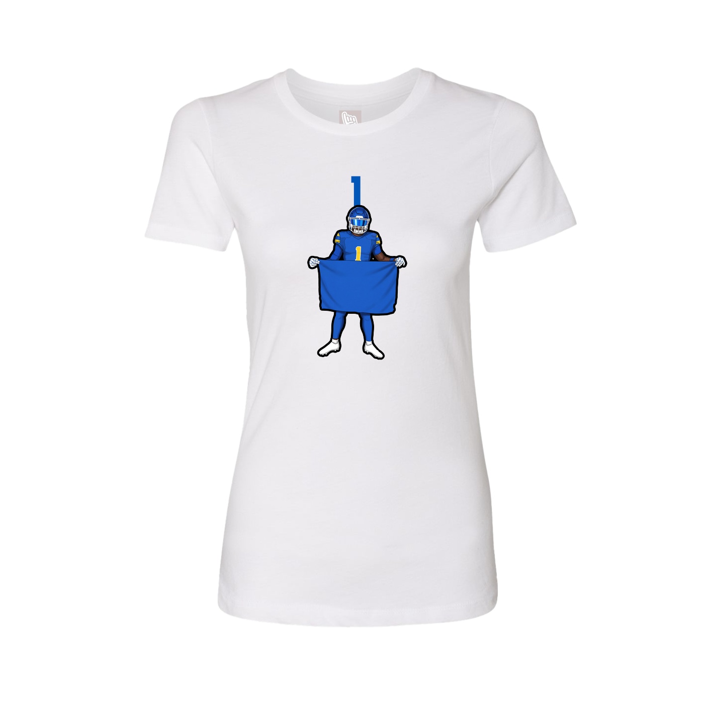 Fitted Women's Tee — Number Top in White