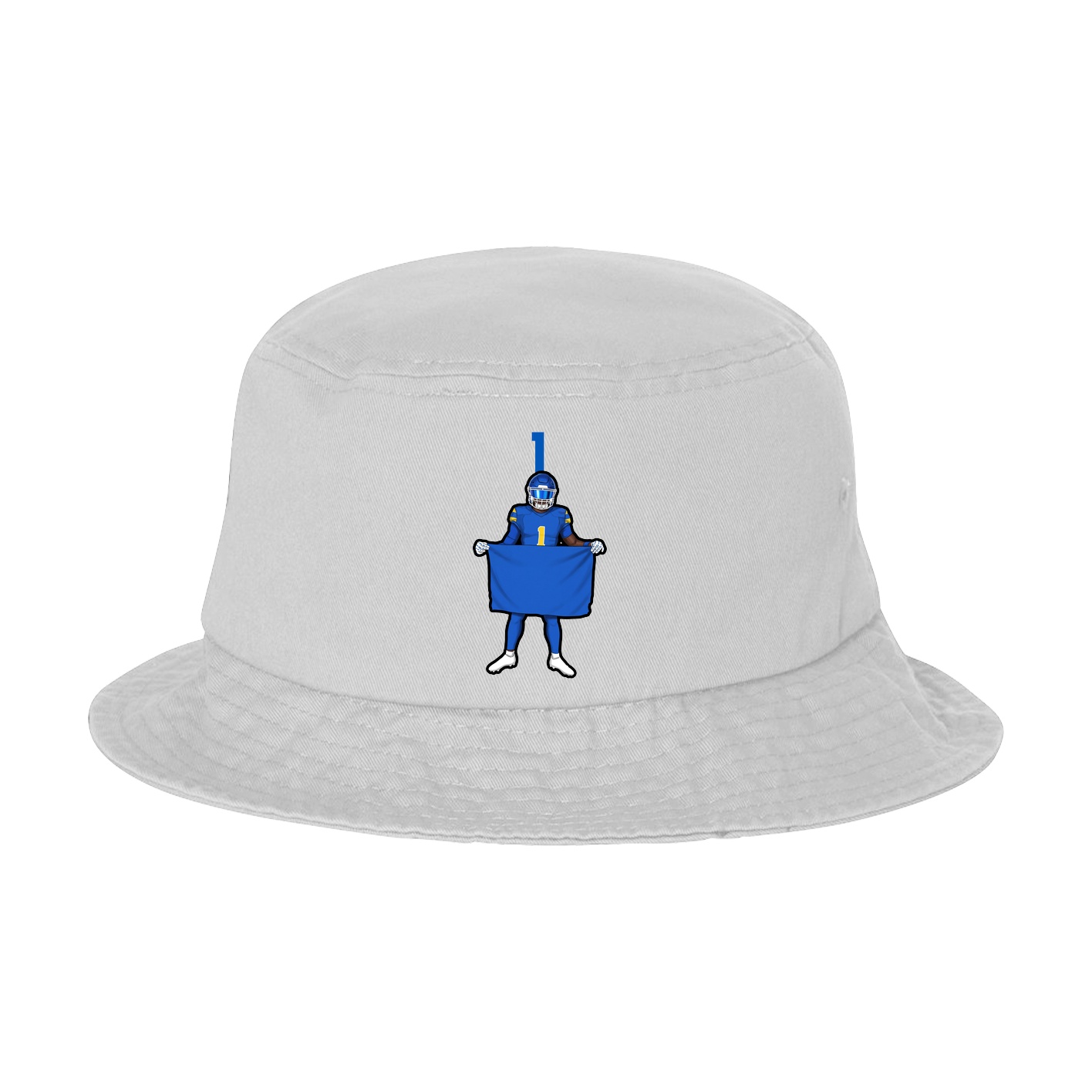Bucket Cap — Number Top in White