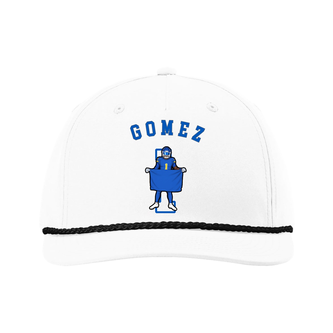 Five-Panel Classic Rope Cap — Shirsey Arch in White