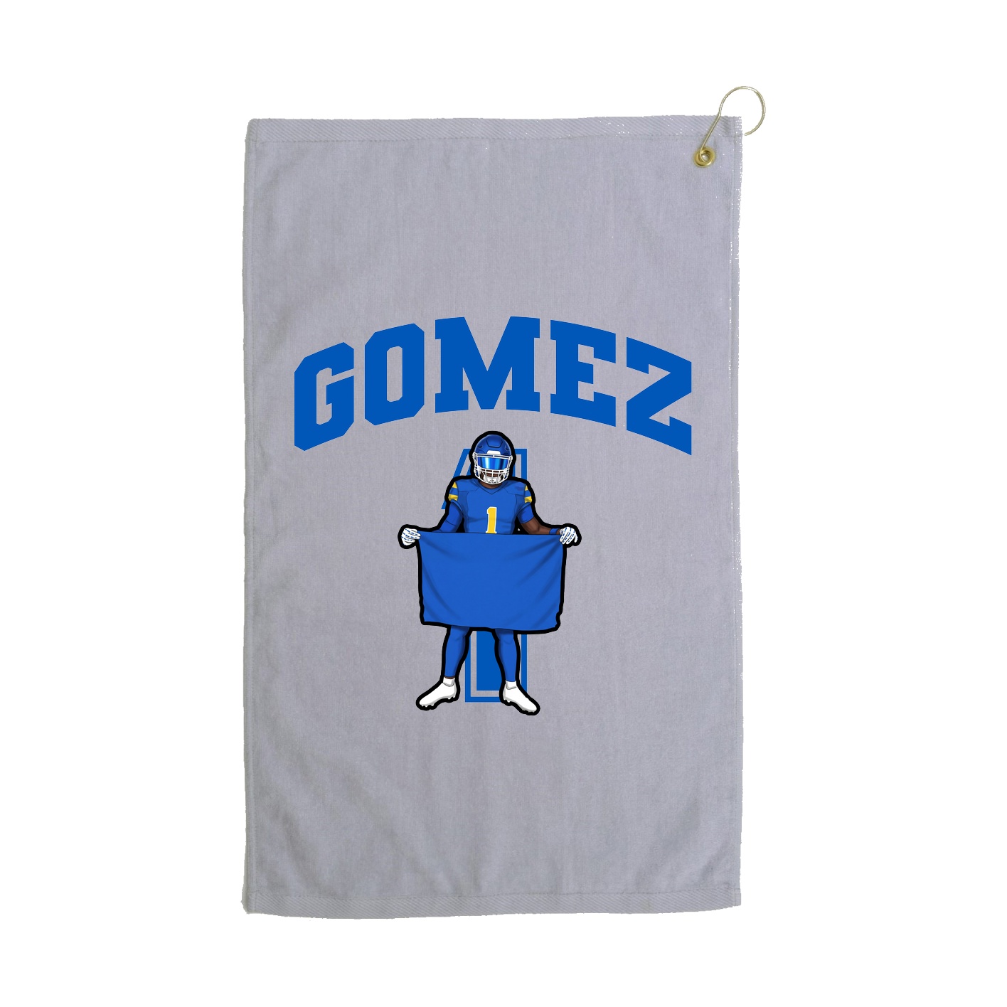 Golf Towel — Number in Grey