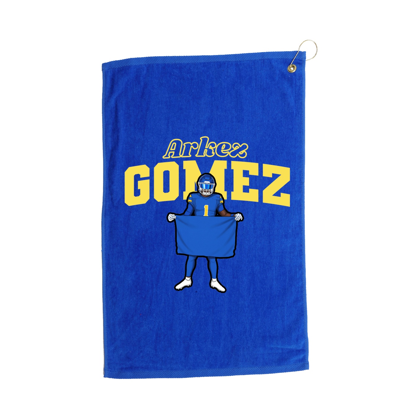 Golf Towel — Name Arch in Royal