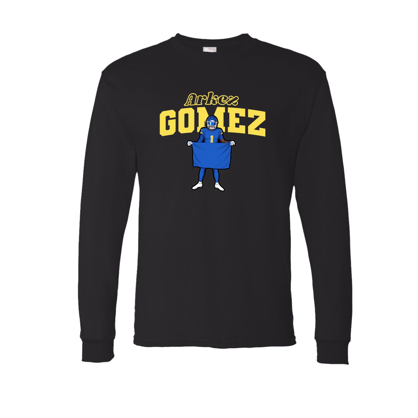 Long Sleeve Tee — Name Arch in Black
