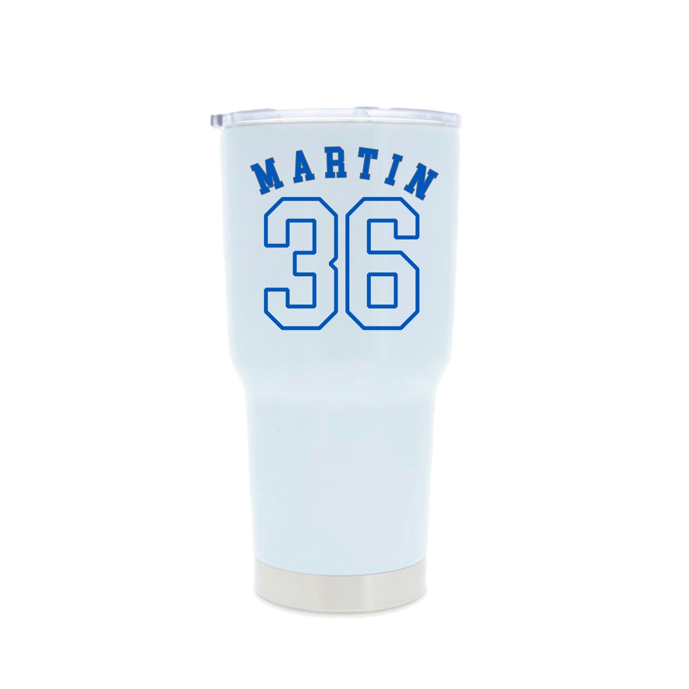 30oz Stainless Steel Tumbler — Shirsey Arch in White