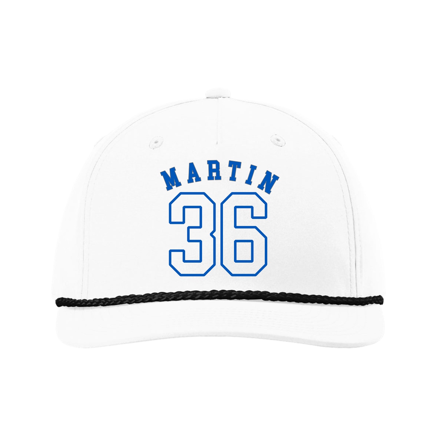 Five-Panel Classic Rope Cap — Shirsey Arch in White