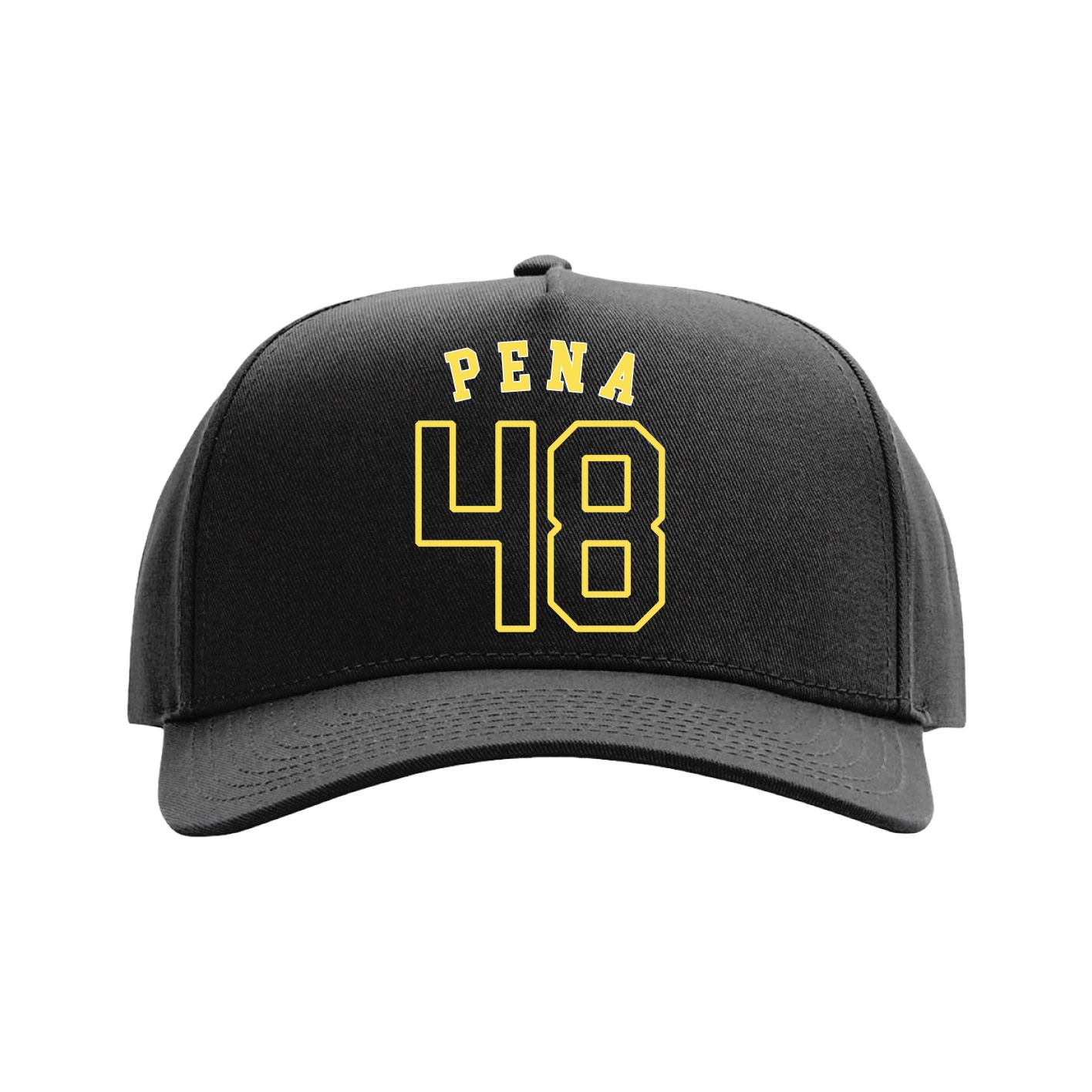 Full Fabric Five-Panel Champ Cap — Shirsey Arch in Black