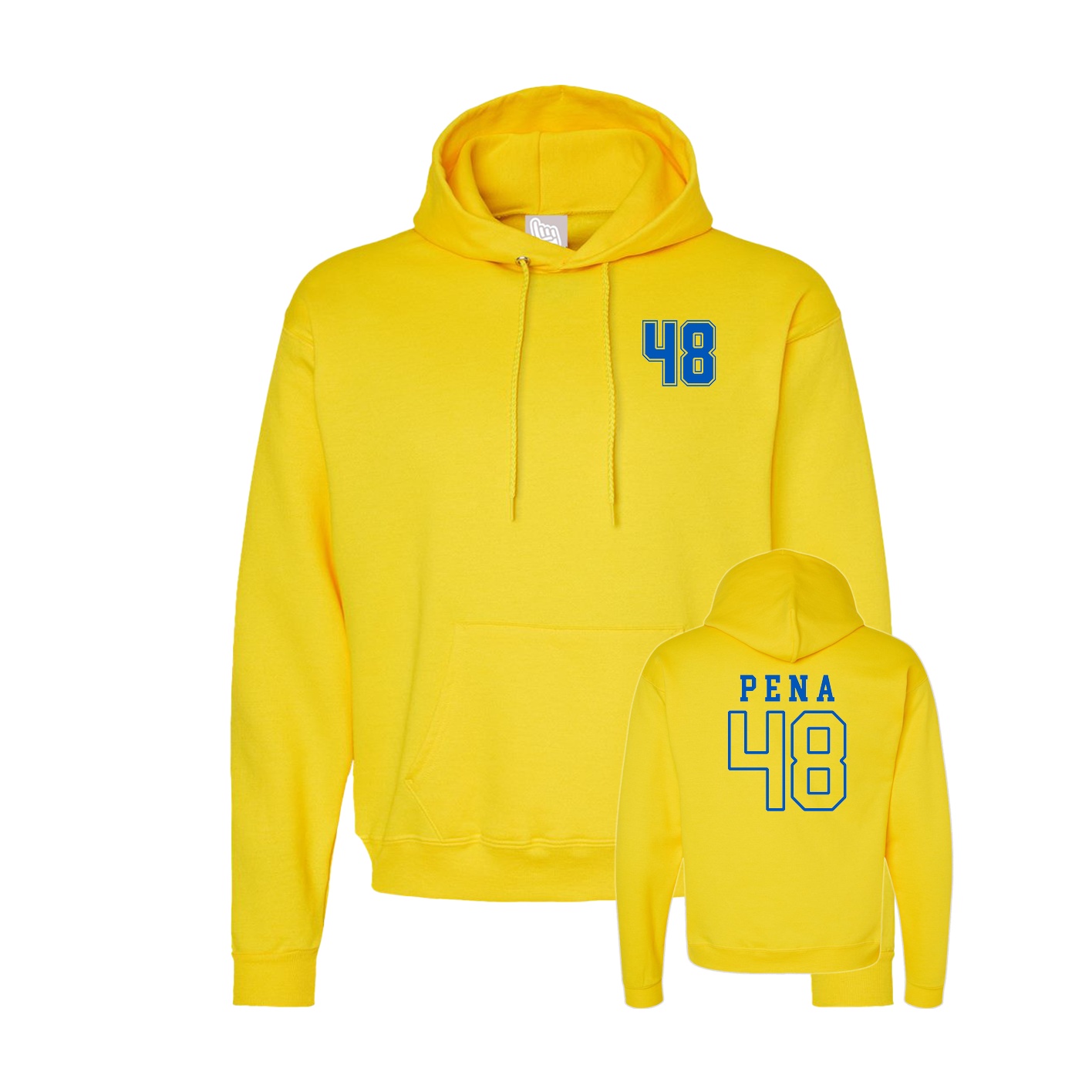 Hoodie — Chest Back in Yellow