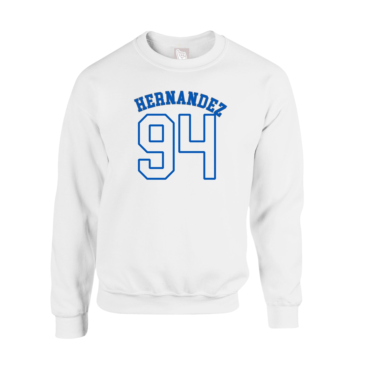Fleece Crew — Shirsey Arch in White