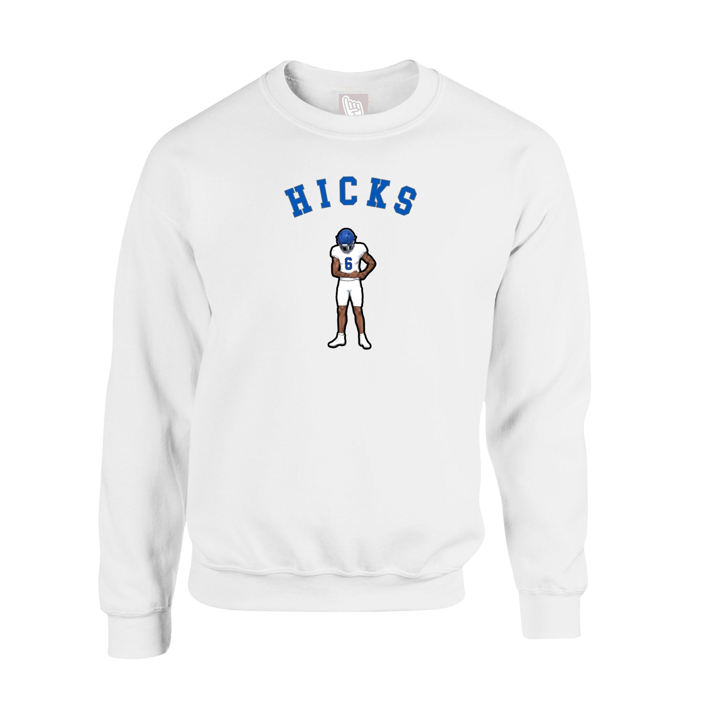 Fleece Crew — Shirsey Arch in White